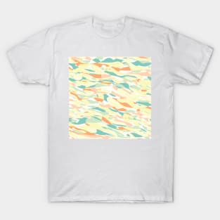 Cute Pastel Flowing Abstract Water Blobs T-Shirt